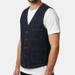 GILET SARTORIALE RIGATO MODELLO NERONE