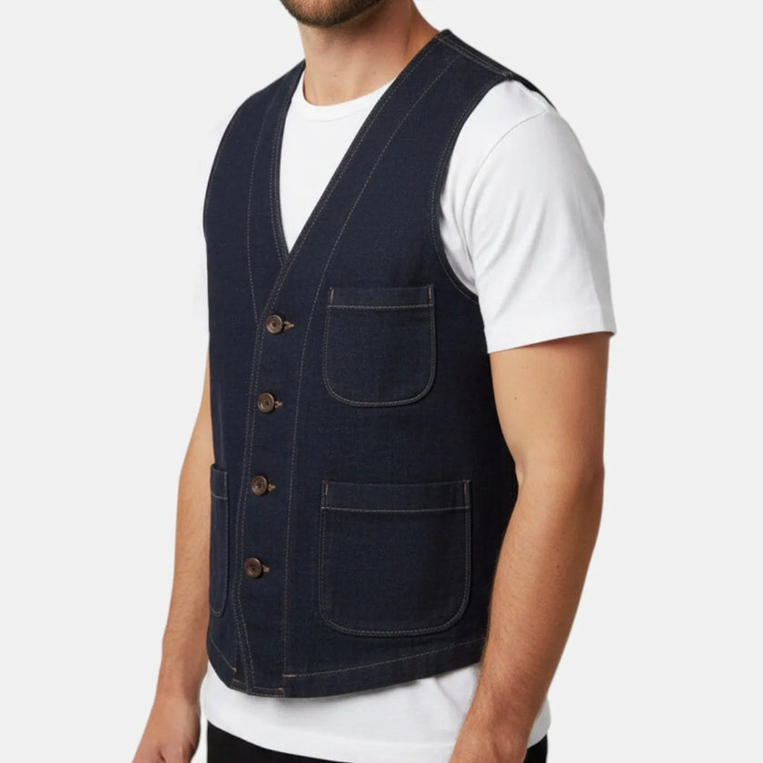 GILET SARTORIALE RIGATO MODELLO NERONE