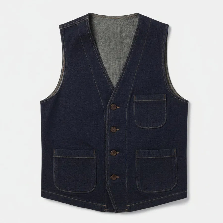 GILET SARTORIALE RIGATO MODELLO NERONE