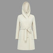 CAPPOTTO OBLATO CON CAPPUCCIO E CINTA IN VITA