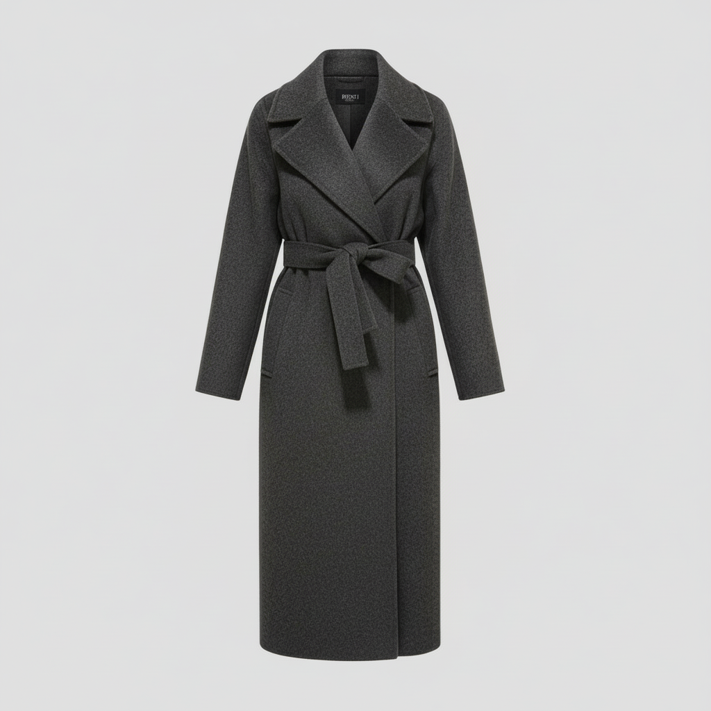 CAPPOTTO OPALE DOPPIO PETTO CON CINTURA IN VITA