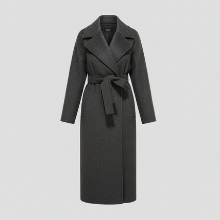 CAPPOTTO OPALE DOPPIO PETTO CON CINTURA IN VITA