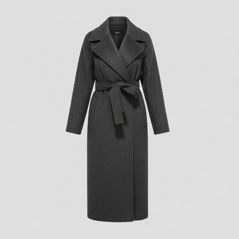 CAPPOTTO OPALE DOPPIO PETTO CON CINTURA IN VITA