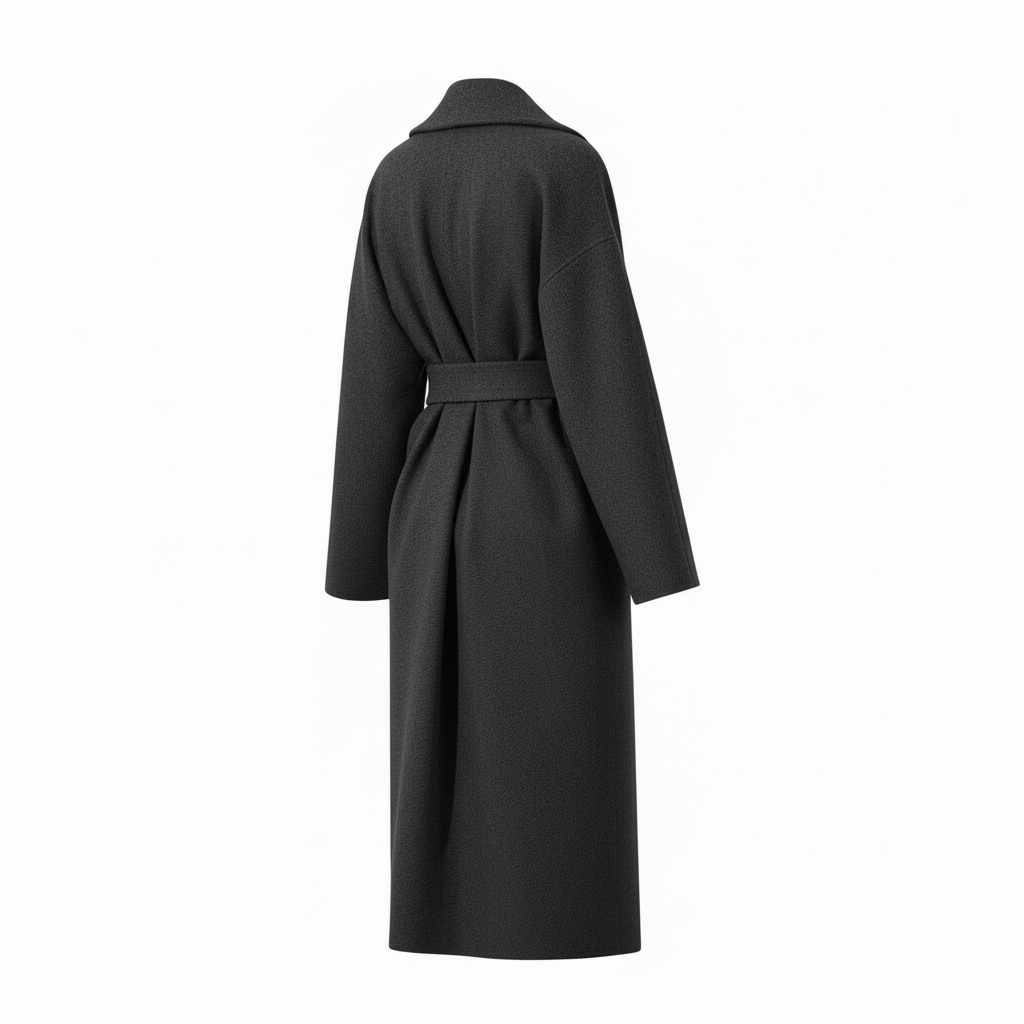 CAPPOTTO OPALE DOPPIO PETTO CON CINTURA IN VITA