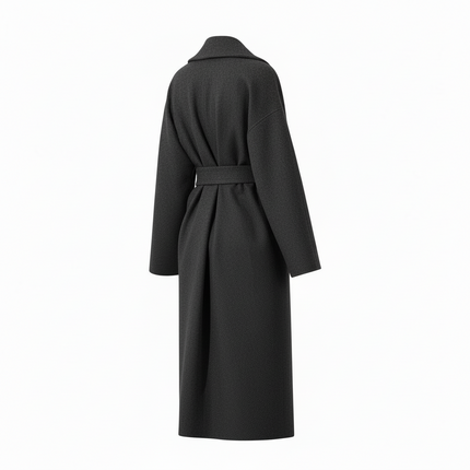CAPPOTTO OPALE DOPPIO PETTO CON CINTURA IN VITA