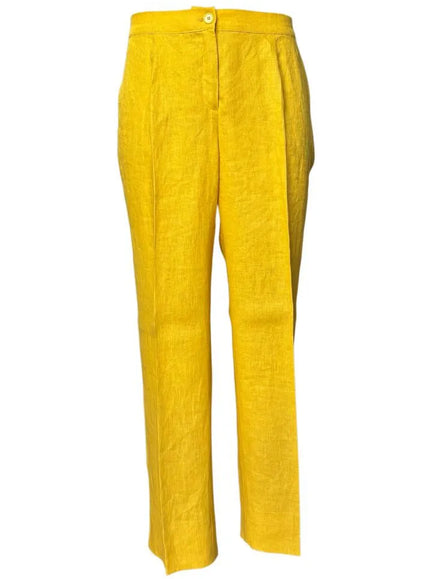 Pantalone in lino con elastico in vita ELENA MIRO