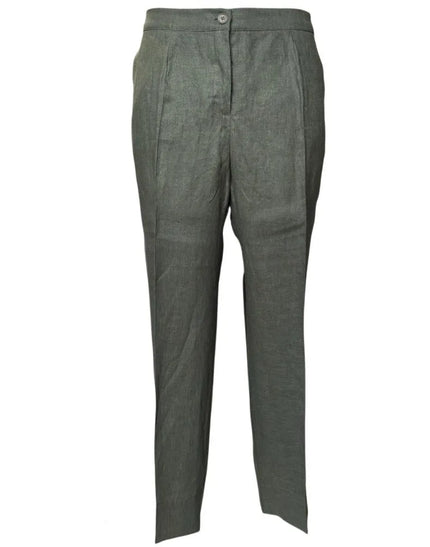 Pantalone in lino con elastico in vita ELENA MIRO