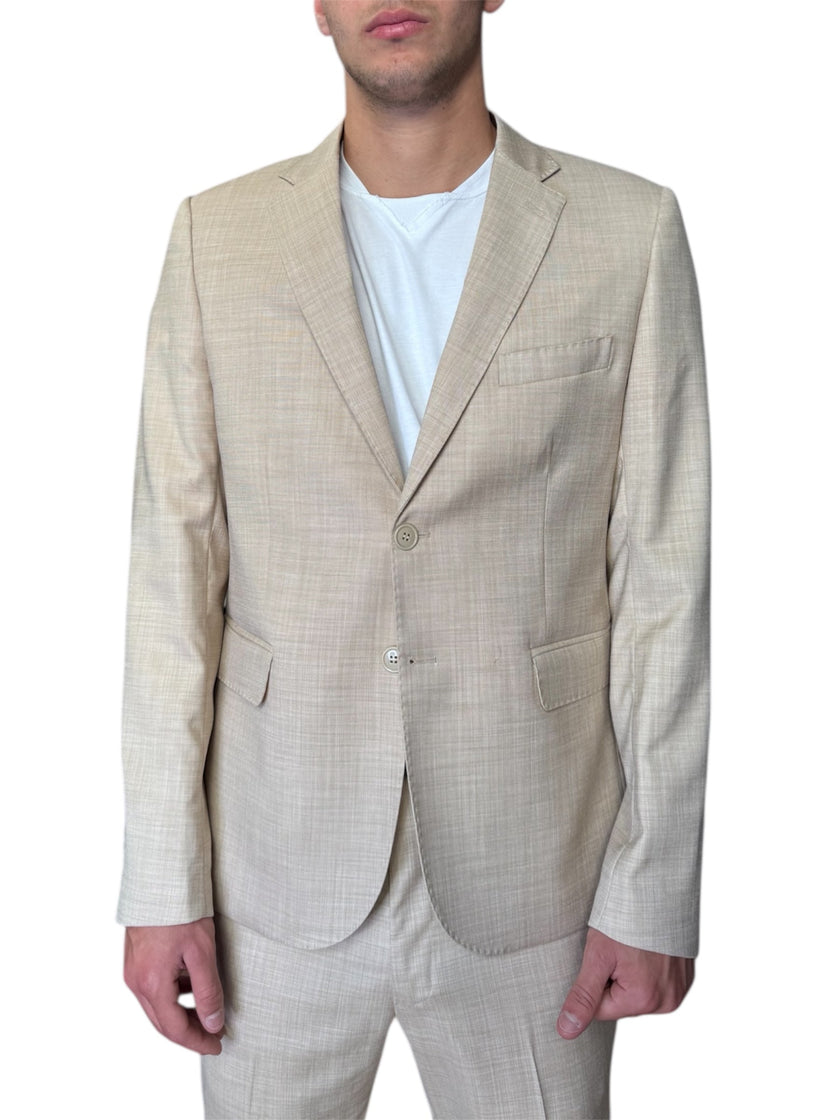 Abito con giacca monopetto in tessuto tela ELIO SANTINI