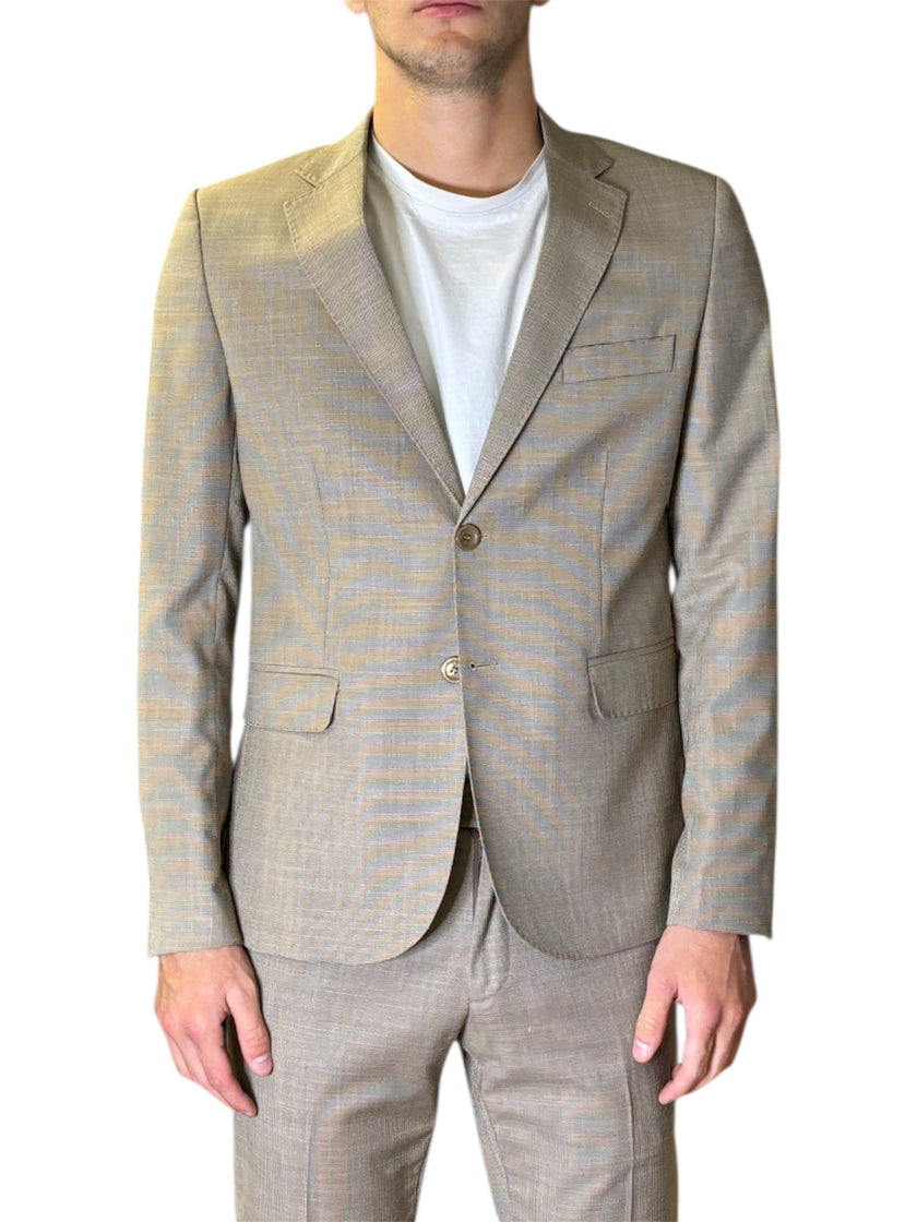 Abito con giacca monopetto in tessuto tela ELIO SANTINI