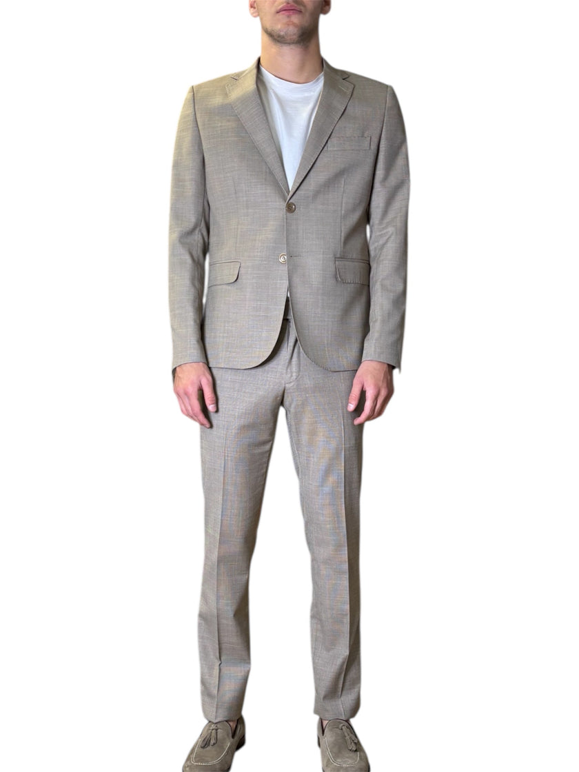 Abito con giacca monopetto in tessuto tela ELIO SANTINI