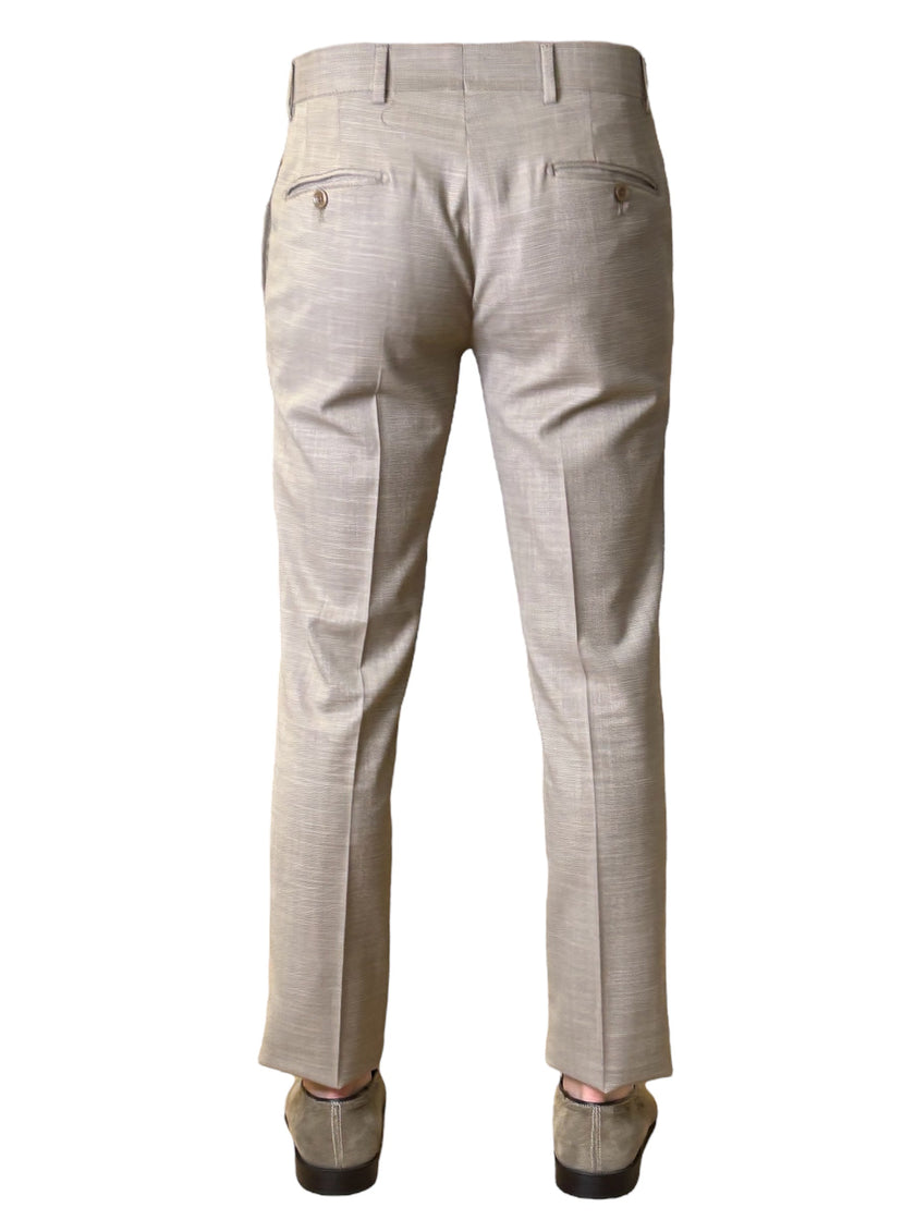 Abito con giacca monopetto in tessuto tela ELIO SANTINI