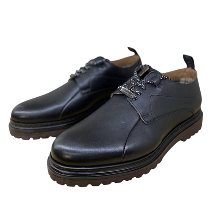 Stringata Derby in Pelle