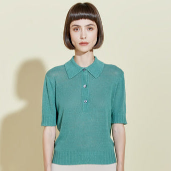 Polo a Tre Bottoni con Taglio Boxy DE LAURENTIIS