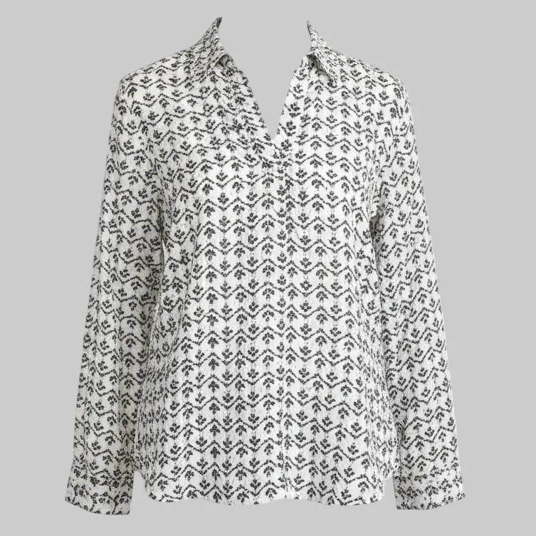 BLUSA PONTILE A FANTASIA COLLO CAMICIA