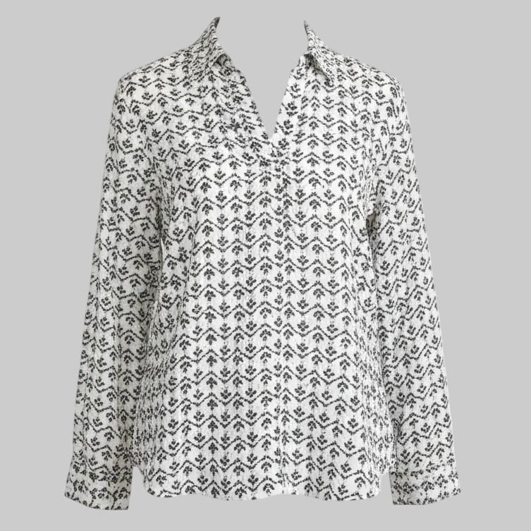 BLUSA PONTILE A FANTASIA COLLO CAMICIA