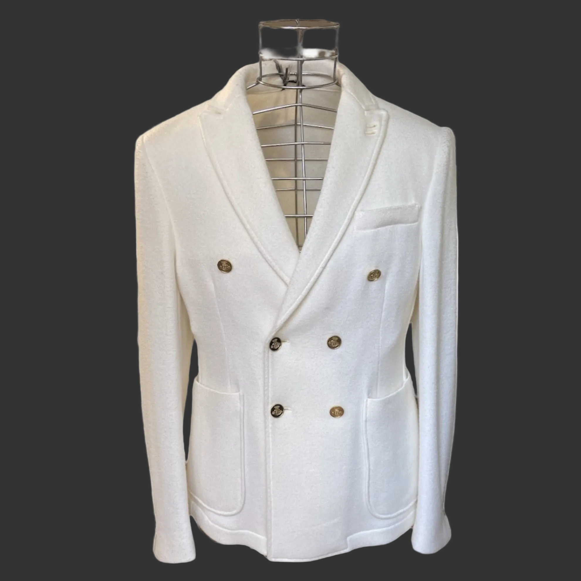 Giacca G3494E8444206 Doppio Petto Bottoni a Contrasto