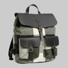 Zaino BS03 weekend fantasia a quadri in lana e pelle