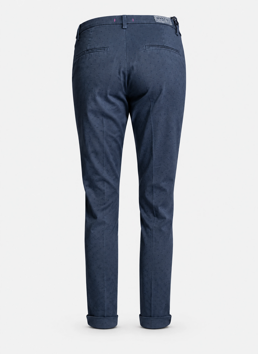 Pantalone a Pois con Bottoni a Contrasto