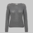 Maglia 441117 collo a barchetta tessuto tramato