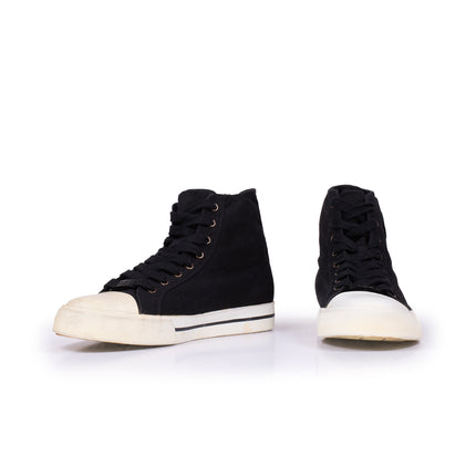 Sneakers Uomo Collo Alto in Tela con Particolare Logato