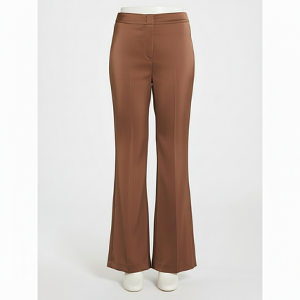 PANTALONE DI PENNY BLACK FLARE FIT IN RASO