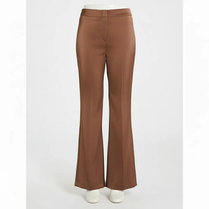 PANTALONE DI PENNY BLACK FLARE FIT IN RASO