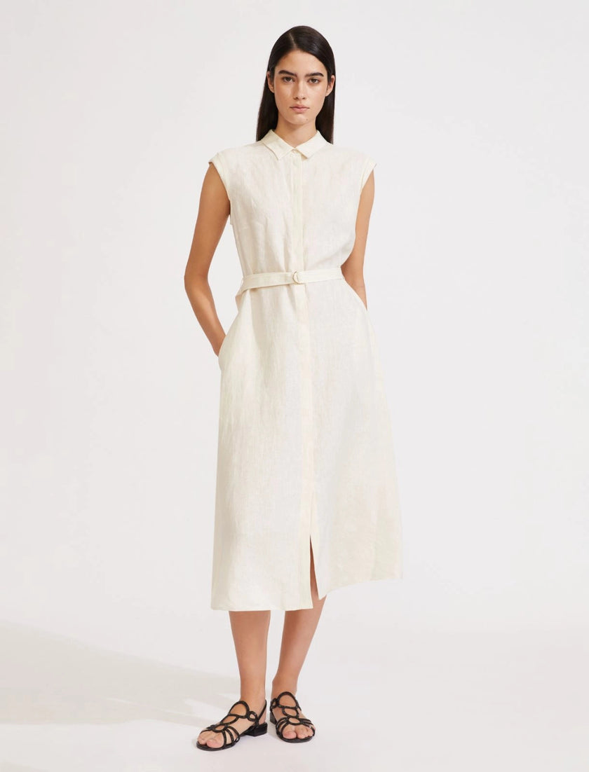 Abito Midi Modello Camicia con Spacchetto Frontale EMME MARELLA