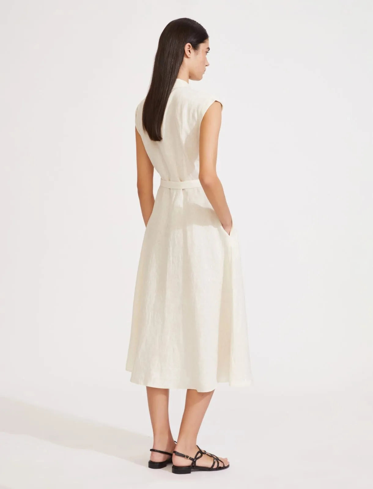Abito Midi Modello Camicia con Spacchetto Frontale EMME MARELLA