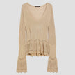 Maglia Traforata a Manica Lunga con Scollo a V PENNYBLACK