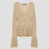Maglia Traforata a Manica Lunga con Scollo a V PENNYBLACK