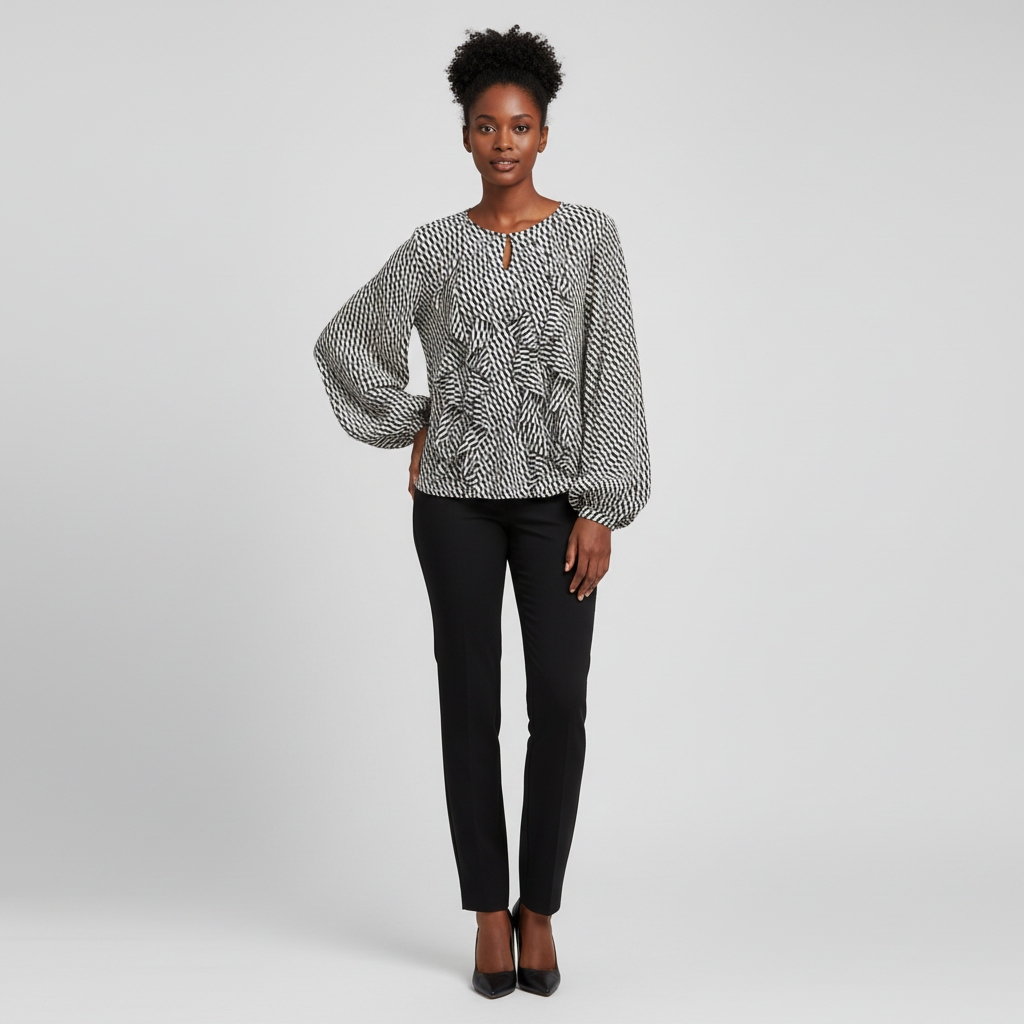 CAMICIA SALUTE CON ROUCHES