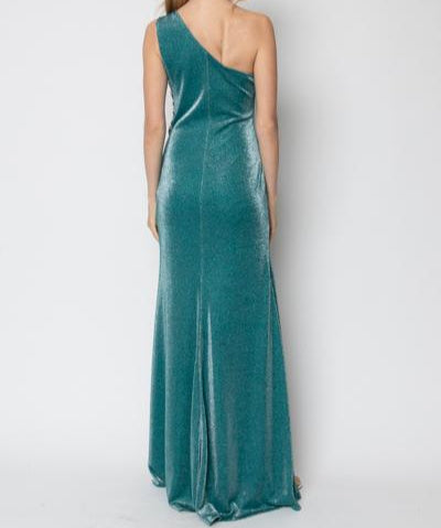 Abito Lungo con Stola e Dettagli in Strass SOLOGIOIE