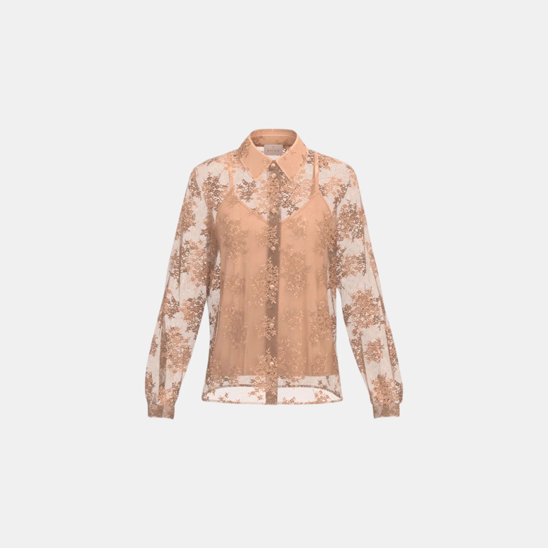 CAMICIA EMMSTRANO TRASPARENTE A FANTASIA