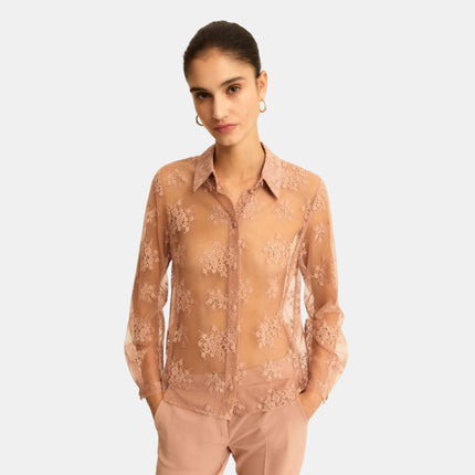 CAMICIA EMMSTRANO TRASPARENTE A FANTASIA