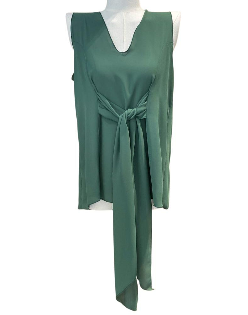 Blusa giromanica con nodo in vita MAESTA