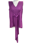 Blusa giromanica con nodo in vita MAESTA