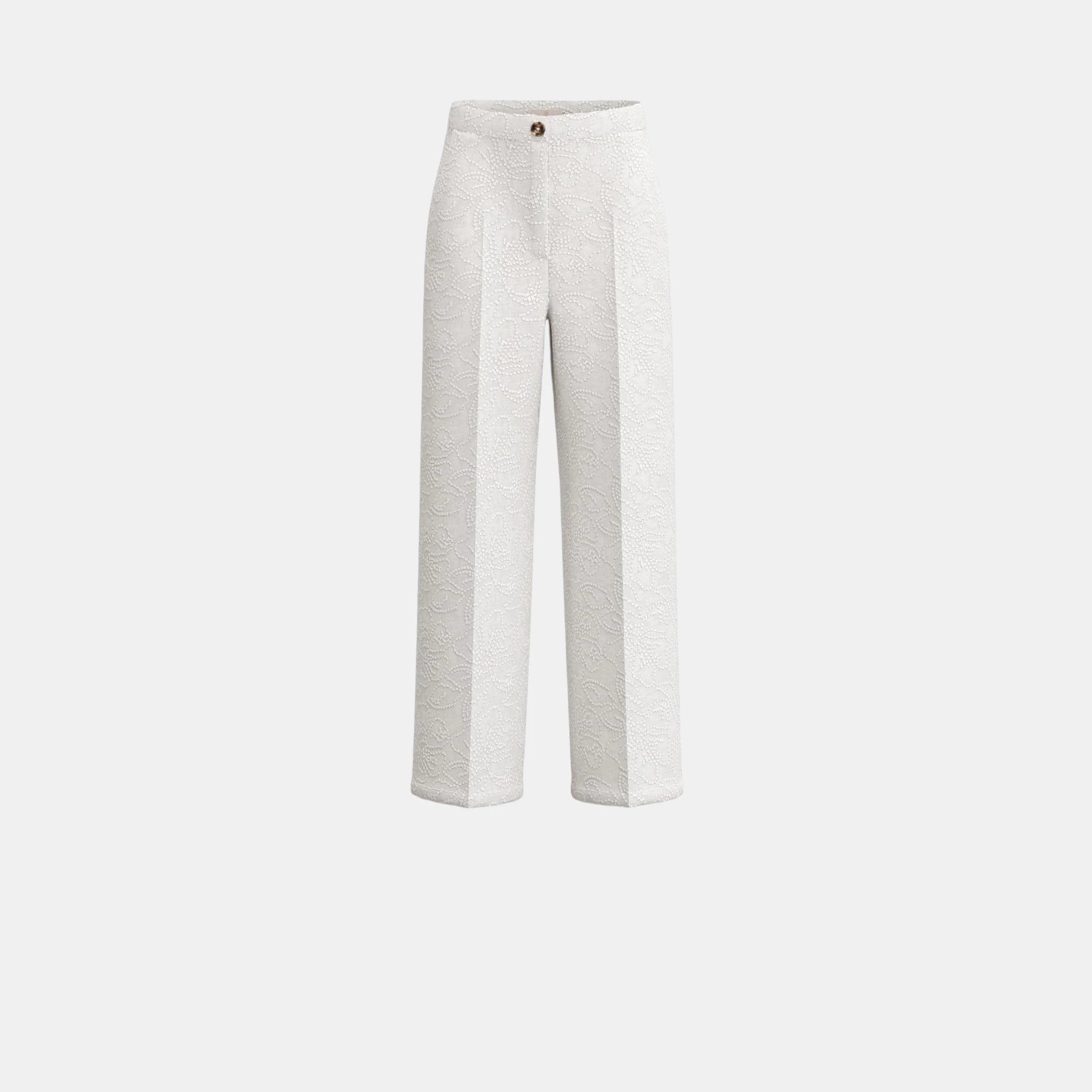 PANTALONE OVER EMMTEMPRA RICAMI FLOREALI