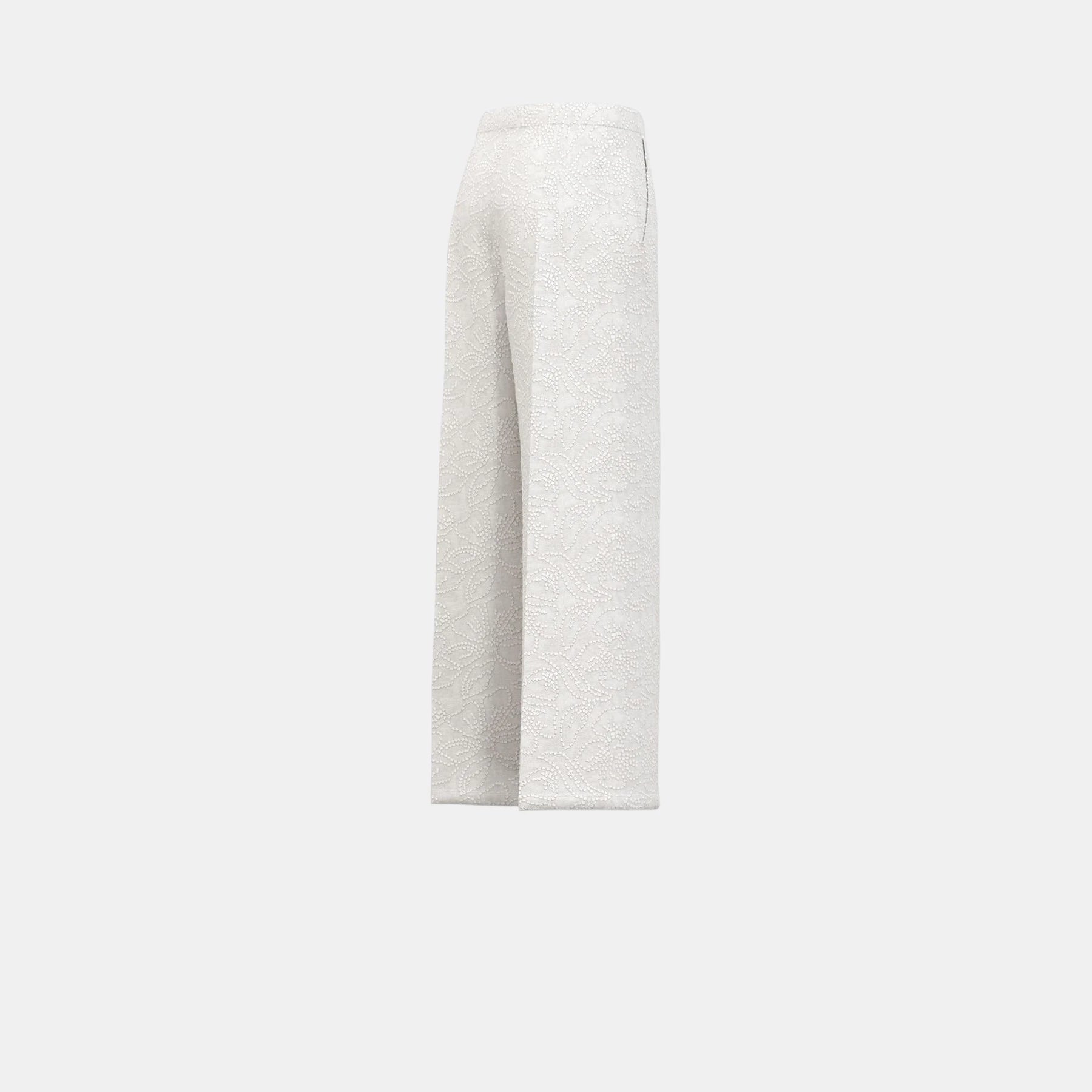 PANTALONE OVER EMMTEMPRA RICAMI FLOREALI