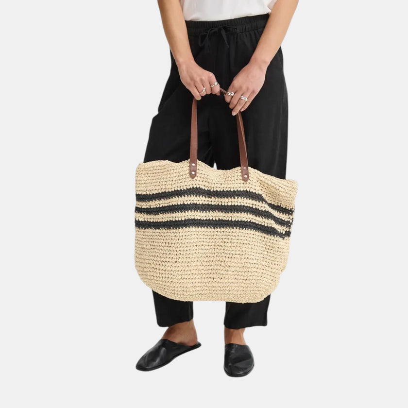 BORSA SHOPPER IATILDE BA MANICO IN PELLE