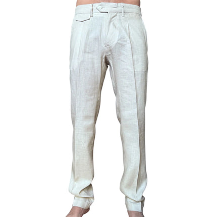 Pantalone regular fondo dritto con pences RPL