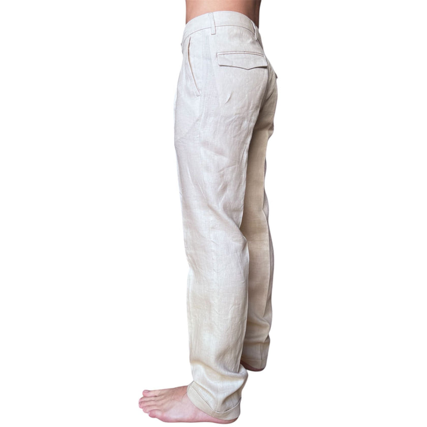 Pantalone regular fondo dritto con pences RPL