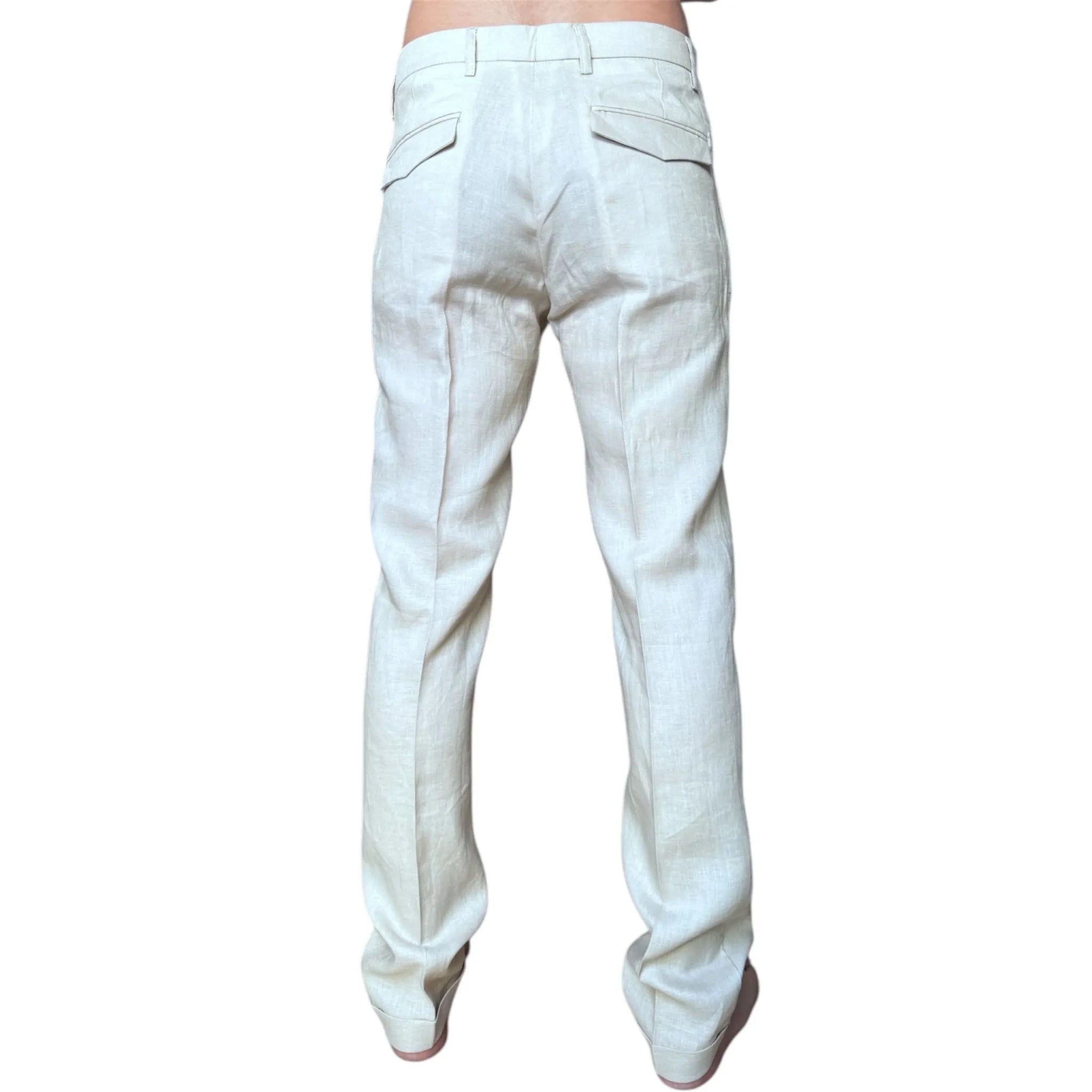 Pantalone regular fondo dritto con pences RPL