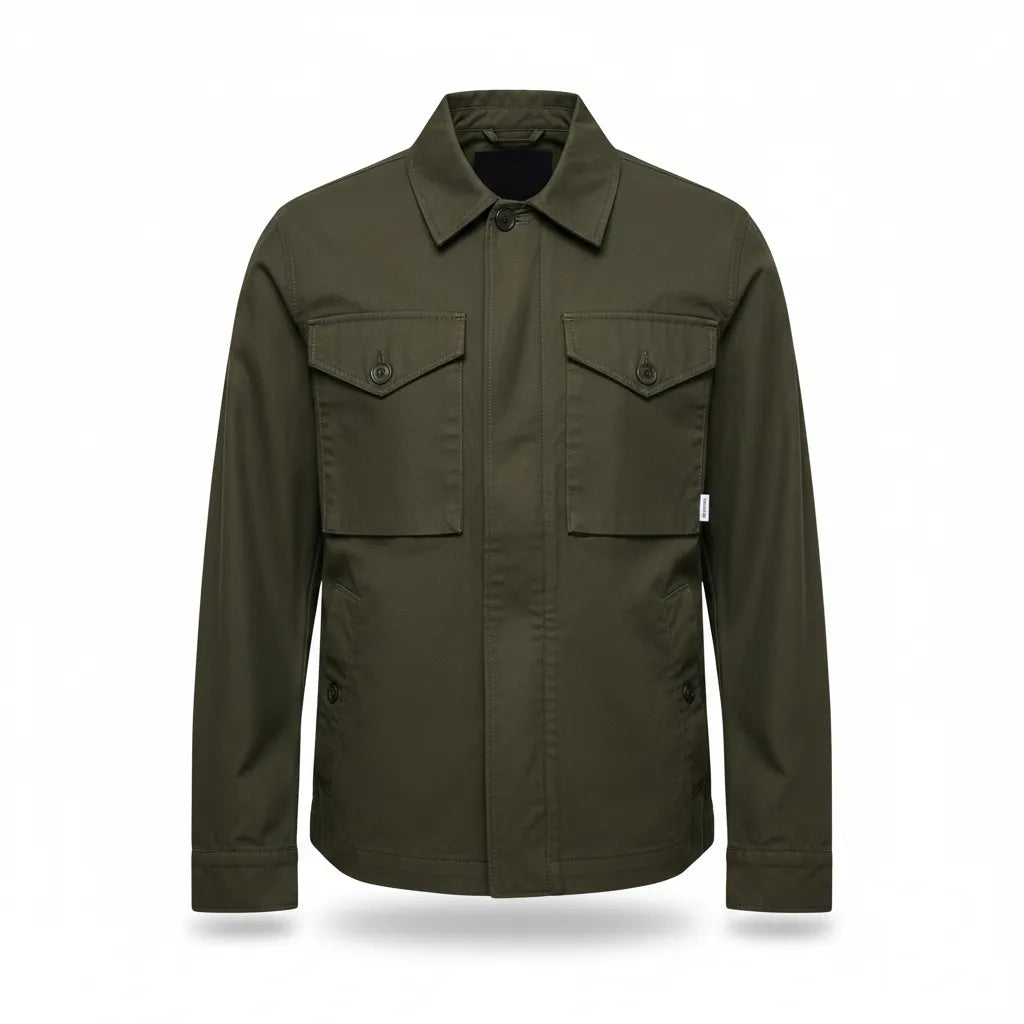 Giubbino Sfoderato Collo Camicia e Tasche