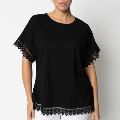 T-Shirt con dettaglio in merletto GIULIA VALLI