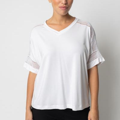 T-Shirt con dettaglio in merletto GIULIA VALLI