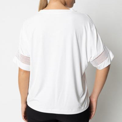 T-Shirt con dettaglio in merletto GIULIA VALLI