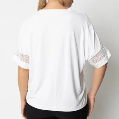 T-Shirt con dettaglio in merletto GIULIA VALLI