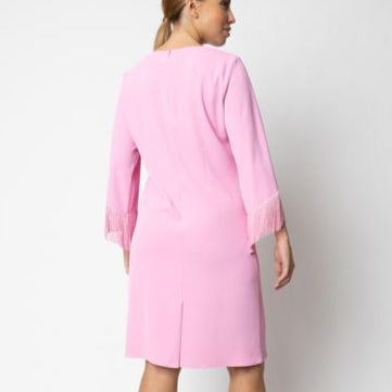 Abito Lungo Girocollo con Frange GIULIA VALLI