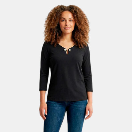 BLUSA WEY750 CON PERLE AL PETTO