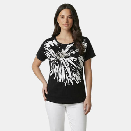 T-SHIRT WEZ520 DISEGNO CON STRASS
